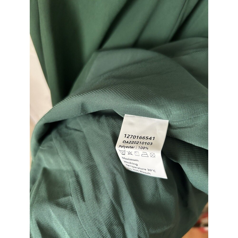 NWT Cottagecore Romantic Green Puff Sleeve Square Neck Midi Commense Dress XS - Picture 8 of 13